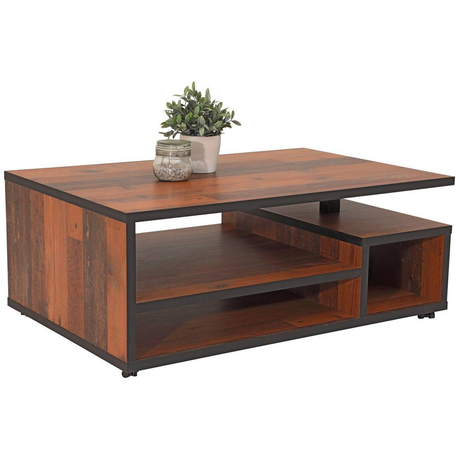 Couchtisch Hela von EIKE in Schwarz und Brown, rechteckig, B: 110 cm, H: 50 cm, T: 37,4 cm - Bild 1