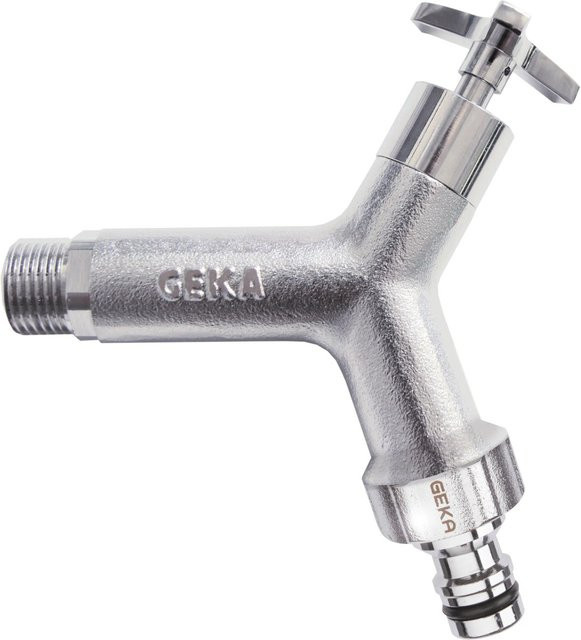 Geka Design Wasserhahn Plus Tap Connector 1/2 Zoll in Silber aus Messing - Bild 1