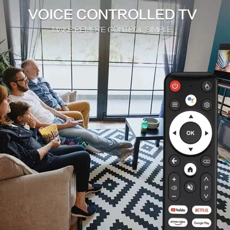 VIKEFON Bluetooth Sprachfernbedienung für Smart TV Boxen Mortal T1 Q1S R69 PLUS T1S T1X in Schwarz - Bild 2