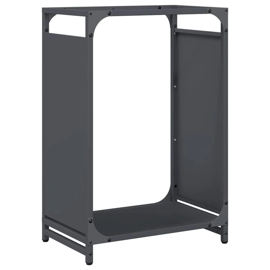 vidaXL Brennholzregal aus kaltgewalztem Stahl in Anthrazit, B/T/H: 44 x 28 x 65 cm - Bild 2