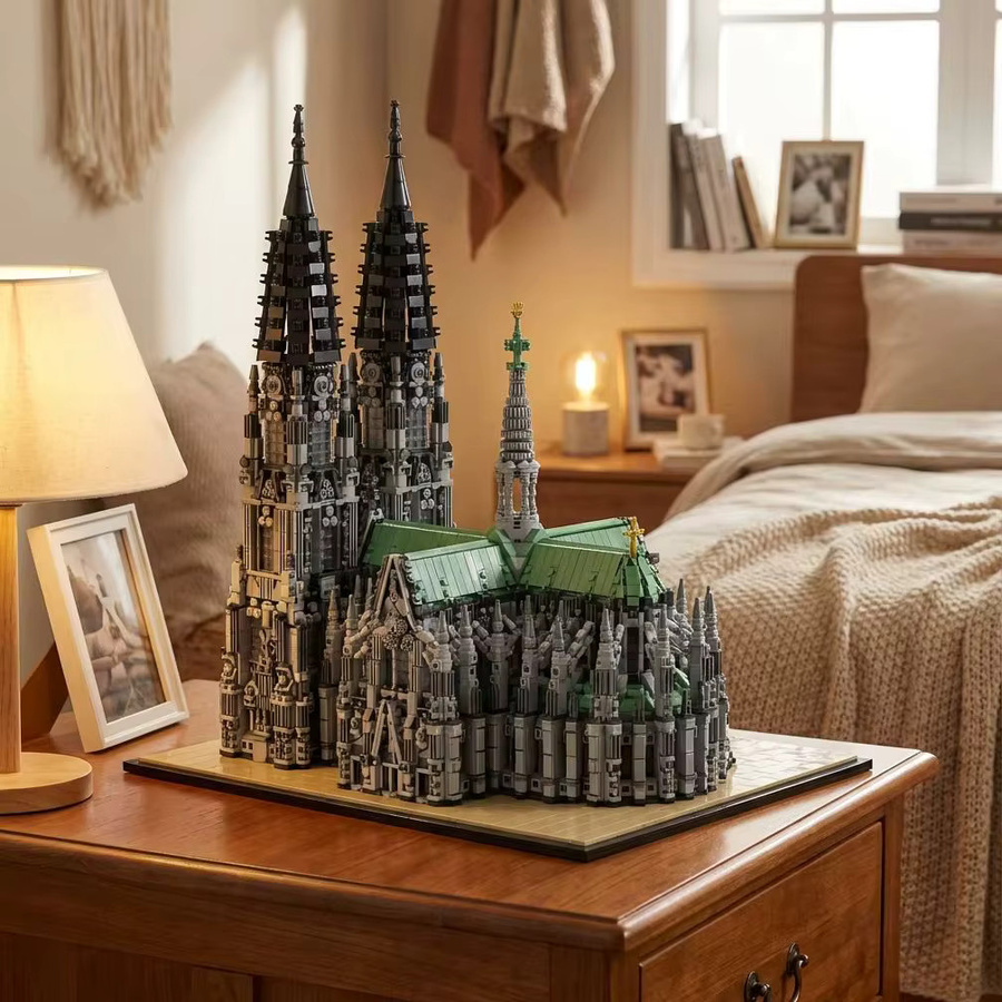 barweer Köln Kathedrale Gebäude, Architektur Display Modell, 8614 Teile, ab 14 Jahren - Bild 4