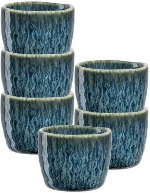 Leonardo Matera Eierbecher aus Keramik Blau 6er Set Durchmesser: 5,2 cm - Bild 1
