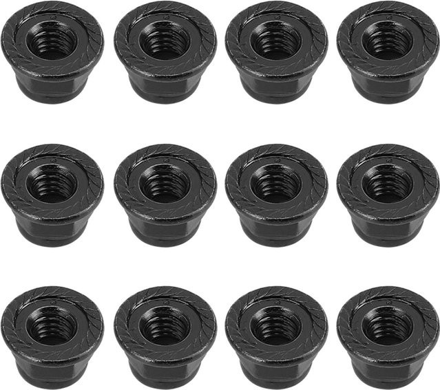 TOMTOP JMS 12-teiliges Set Rutschfeste Reifen mit Kontermutter Schwarz Metall 1/10 Zubehör - Bild 1