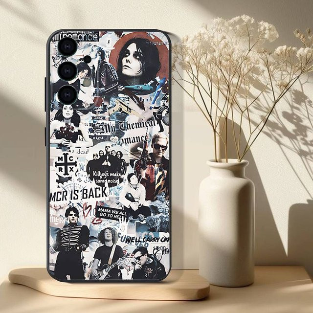 My Chemical Romance MCR Band Handyhülle für Samsung Galaxy S25 S24 S23 S22 S21 S20 S10 S9 sowie Ultra Plus Lite FE Modelle in Schwarz - Bild 1