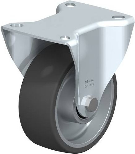 Blickle Bockrolle B-ALSI 100HKA aus Aluminium und Stahl, Durchmesser: 100 mm, Tragfähigkeit: 100 kg, Farbe: Grau - Bild 1