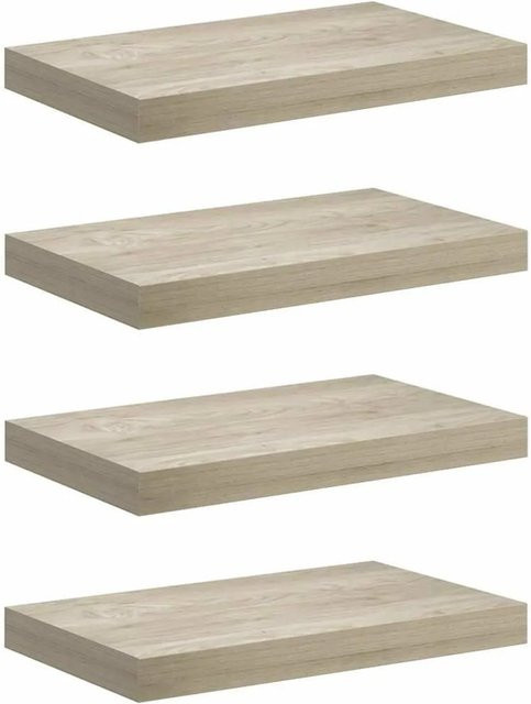 vidaXL Schwebende Wandregale 4er Set Eiche, B/T/H: 40 x 23 x 3,8 cm - Bild 1