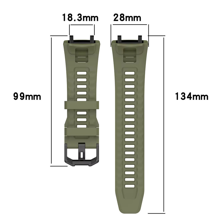 Uhrenarmband Amazfit T-Rex 3, Silikon, Grün, Unisex - Bild 3