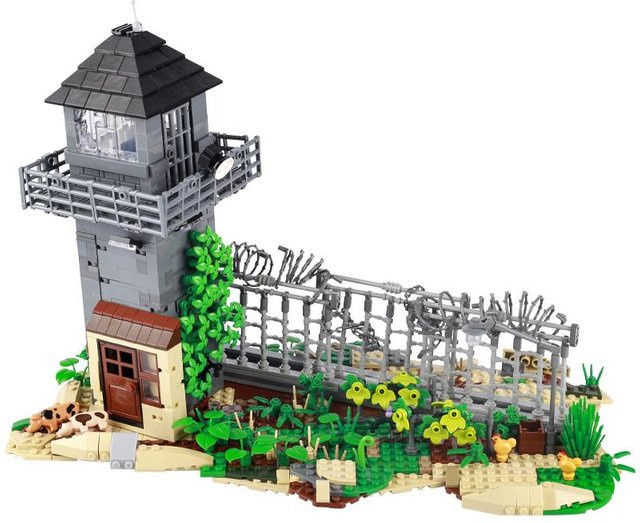 MOC City Zombie Mann Zai Ruinen Szene, Bausteine Spielzeug, Grau, ab 14 Jahren - Bild 1
