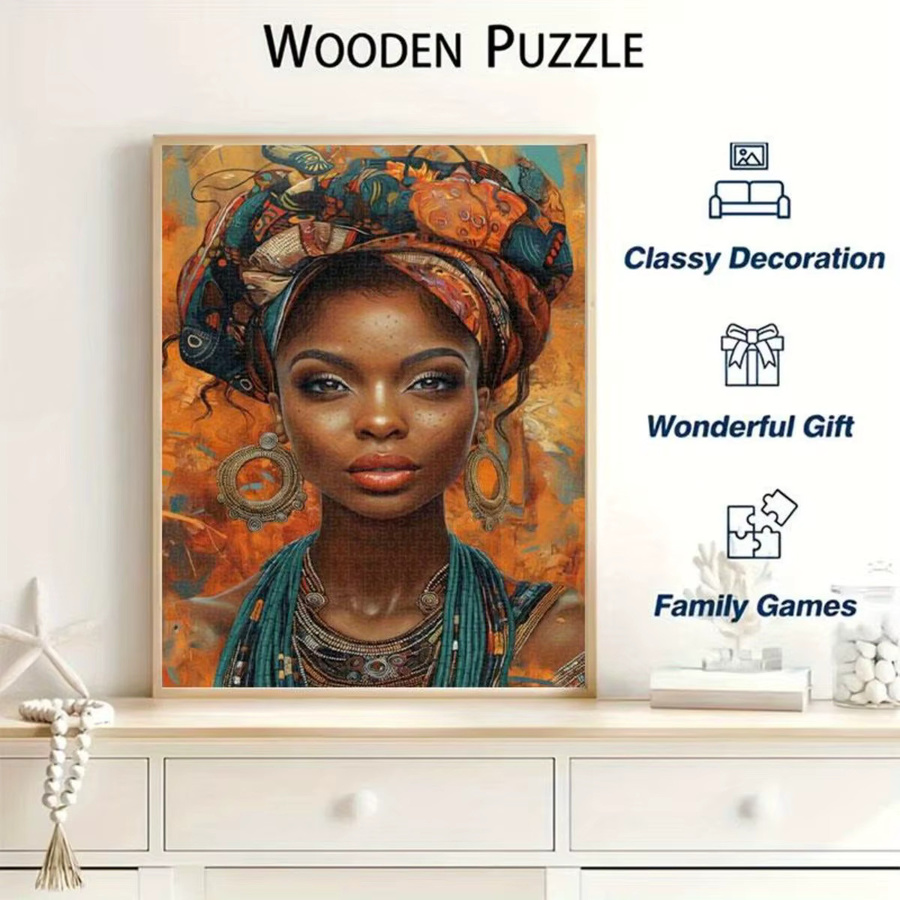 AZNM Stammesfrauenporträt Puzzle, 1.000 Teile, Bunt / Mehrfarbig - Bild 3