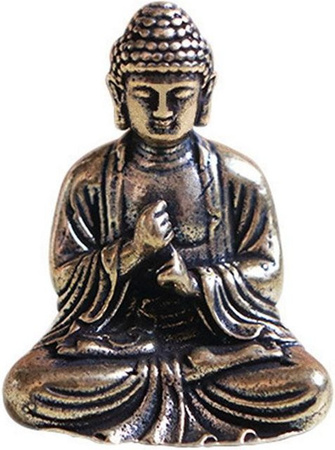 Mini Buddha Statue aus reinem Kupfer in Gold von Yiran Furniture