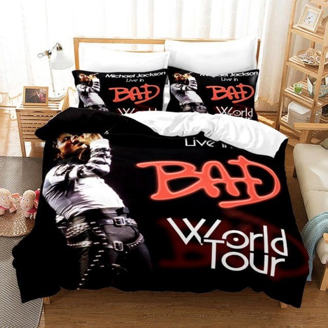 Michael Jackson Bettwäsche Kollektion mit Bettbezug und Kissenbezügen aus Polyester, B/H: 200 x 200 cm, Kissenbezüge: 70 x 133 cm - Bild 1