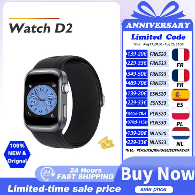 HUAWEI Watch D2 Smartwatch mit 1,82 Zoll AMOLED-Display in Schwarz mit Schlafüberwachung, SpO2 und Anruffunktion - Bild 1