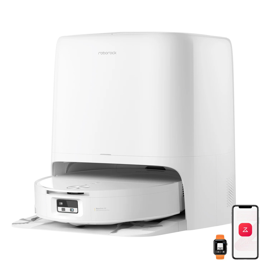 Roborock Qrevo Edge Saugroboter mit Walzenmopp, Self-Cleaning-Dock und Anti-Tangle-Roller in Weiß - Bild 1