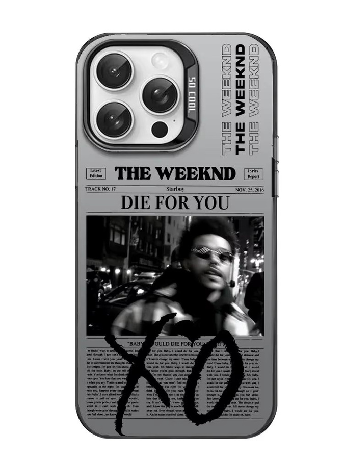 Xo XO Die W-Weeknd Handyhülle für iPhone 11 bis 17 Pro Max Air Matte Laser Aurora stoßfeste Funda in Weiß - Bild 6