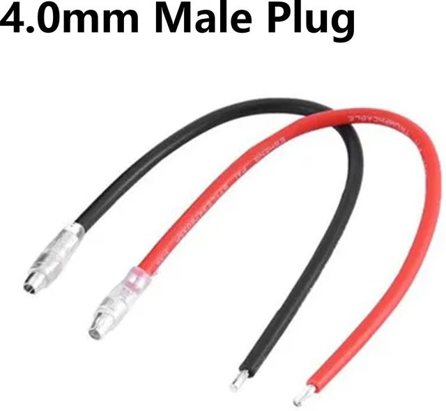 RCZIPROY Silikonkabel, RC 4,0mm Steckeranschluss, Rot - Bild 1