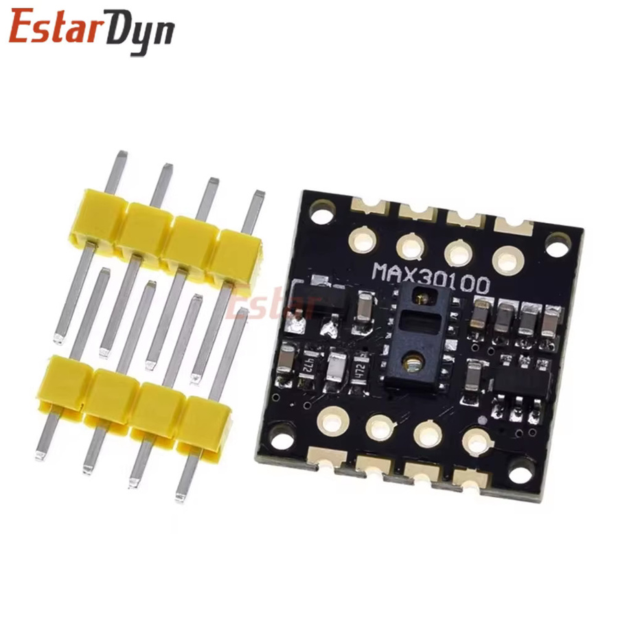 Estardyn MAX30102 MAX30100 Sensormodul in Schwarz, Herzfrequenz- und Blutsauerstoffmonitor, Pulsoximeter mit I2C-Schnittstelle für ESP32 DIY - Bild 2