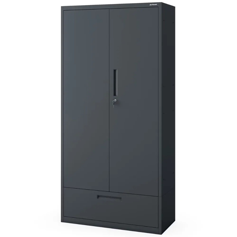JAN NOWAK Metallschrank MEGAN mit Schublade und Regalfächern Anthrazit H: 195 cm, B: 90 cm, T: 40 cm - Bild 2