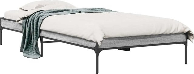 vidaXL Bettrahmen in Grau Sonoma aus Holzwerkstoff, B/T/H: 80 x 200 x 203 cm - Bild 1
