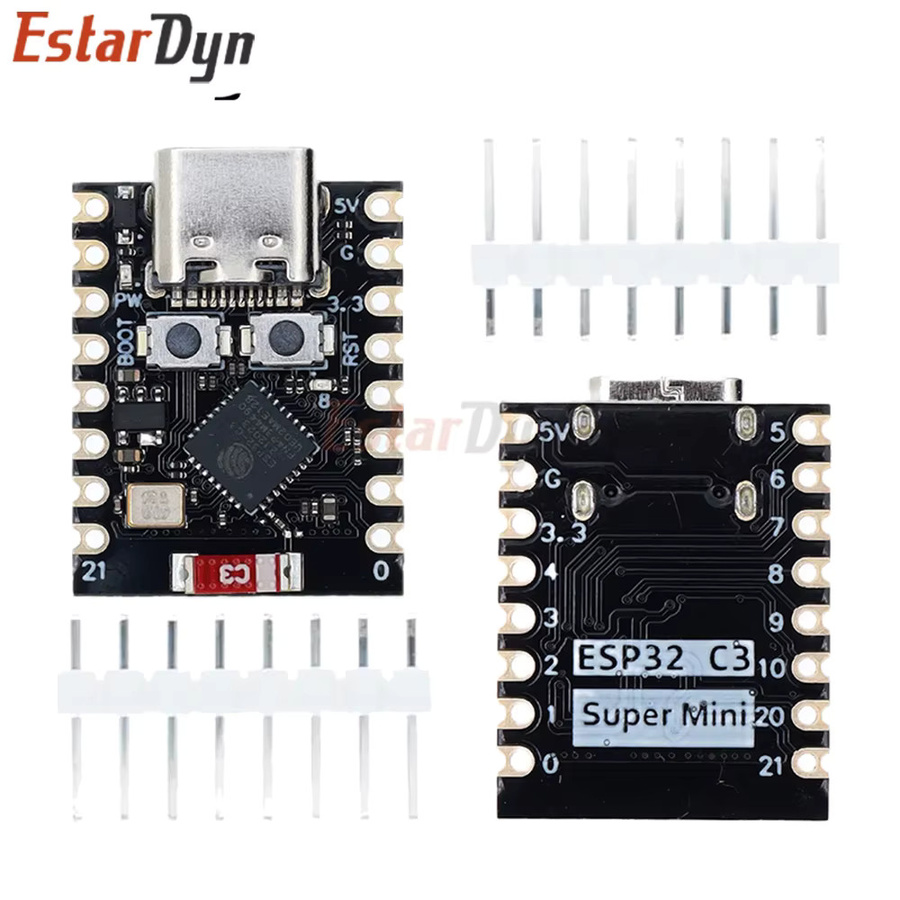 Estardyn SuperMini Entwicklungsboard ESP32-C3 S3 C6 H2 mit WLAN und Bluetooth sowie Keramikantenne - Bild 2