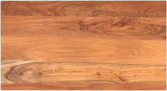 vidaXL Tischplatte aus Massivholz Akazie in Braun, Rechteckig, B/T/H: 100 x 70 x 2,5 cm - Bild 1
