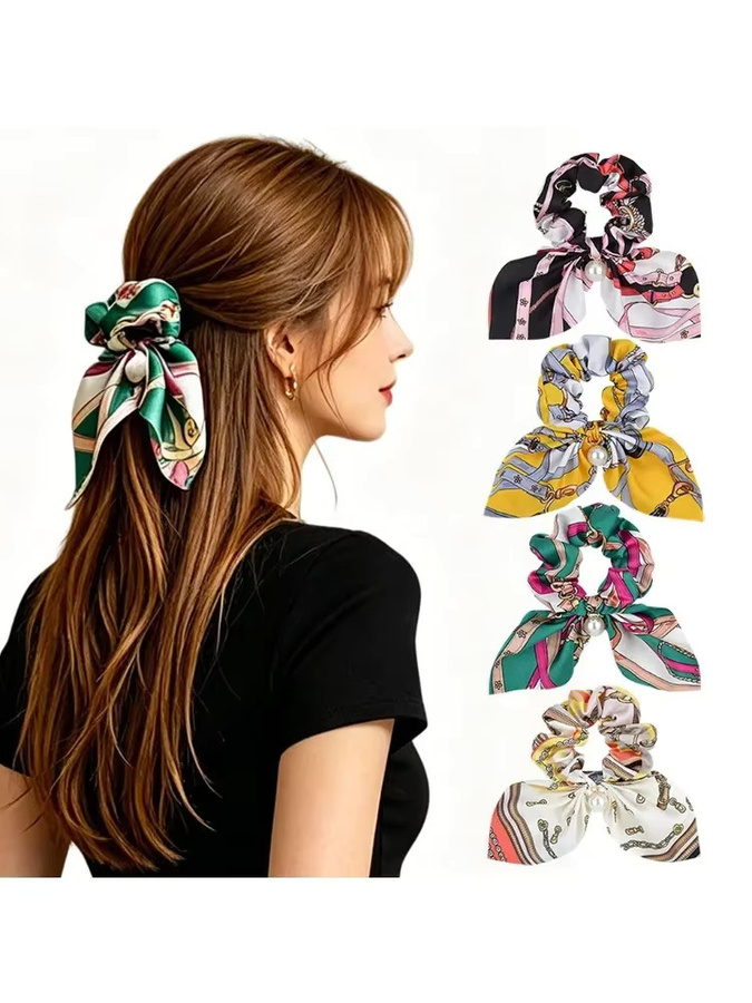 BABY BOWS Set Haarbänder, 4-teilig, Chiffon mit Perlen, Damen und Mädchen - Bild 4