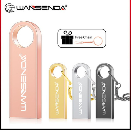 Wansenda Mini-Metall USB 2.0 Stick in Grau mit verschiedenen Speicherkapazitäten von 4GB bis 128GB