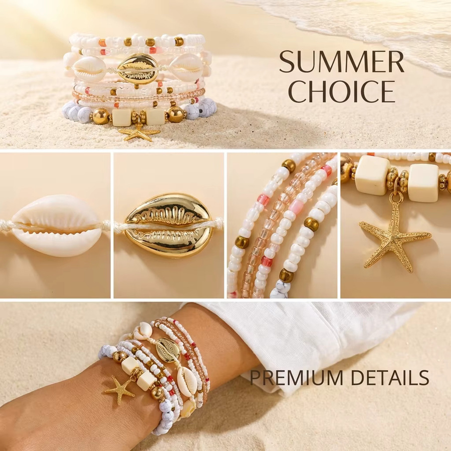 Rinhoo Armband-Set, Perle, Bunt, Damen - Bild 5