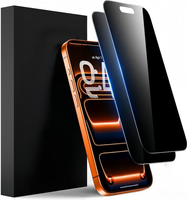 2 Stück Blickschutzfolie Anti-Spy aus gehärtetem Glas für Apple iPhone 17, iPhone 16 Pro Max und iPhone 16 Pro Max Air - Bild 1