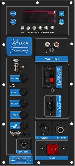 3CGRO-DSP Bluetooth Verstärker Modul für 8-18 Zoll Trolley Lautsprecher Outdoor Audio Amp Mono Stereo Schwarz - Bild 1