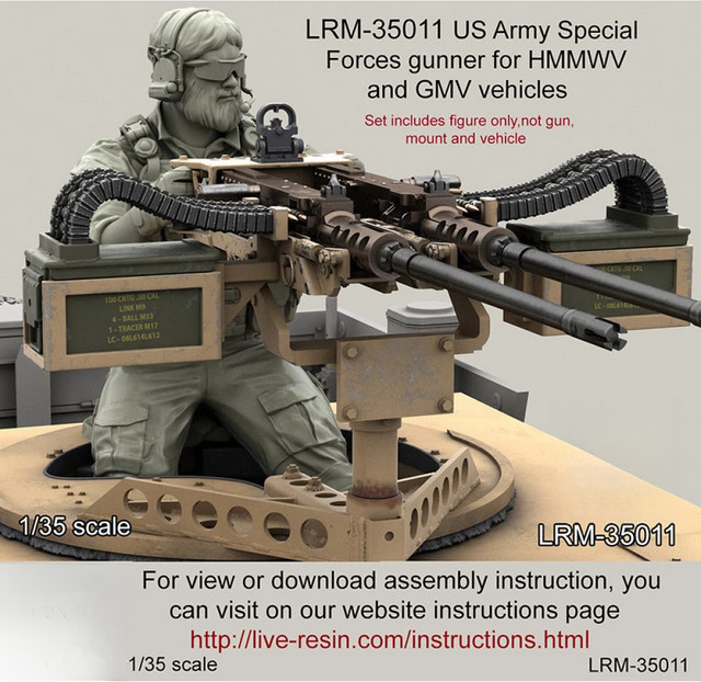 GK United States Army Special Forces Gunner, Modellbausatz, 1:35, Resin - Bild 1