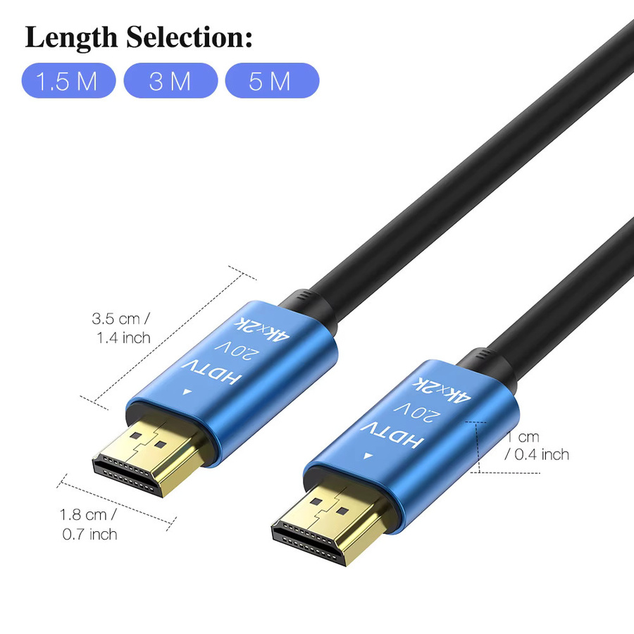 Nephy HDMI 2.0 Kabel in Blau für 4K 60Hz mit HDR und High-Speed Ethernet für PS4, PS3, Xbox und Fire TV Stick - Bild 6