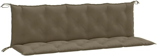 vidaXL Gartenbank-Auflagen 2er-Set Melange Taupe aus Polyester, B/T/H: 180 x 50 x 7 cm - Bild 1