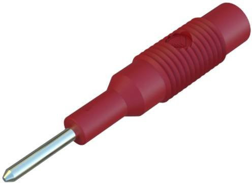 Hirschmann Test & Measurement MZS 2 Übergangsstecker Stecker 2mm auf Buchse 4mm in Rot - Bild 1