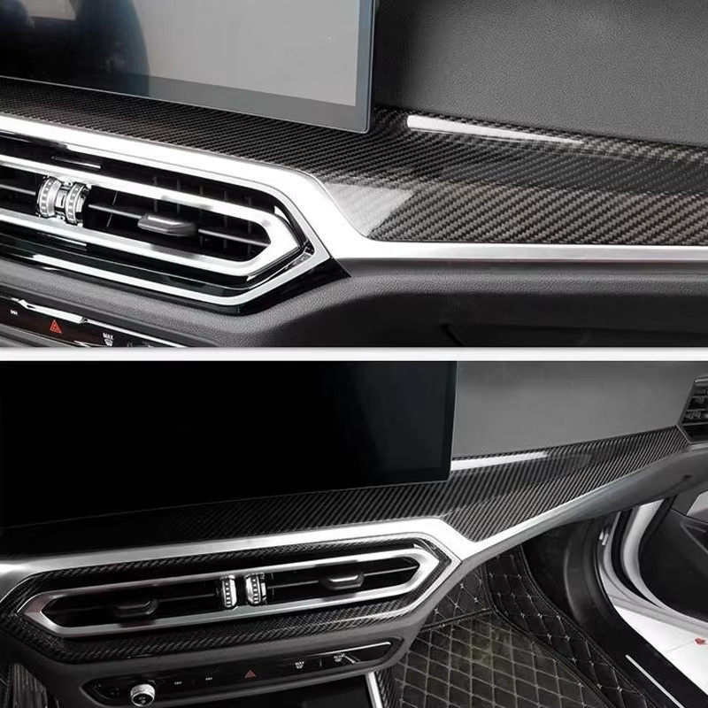 Metyoucar Mittelkonsolen-Abdeckung aus echter Carbon-Faser für BMW 2er 3er 4er Serie G42 G20 G28 G22 G26 M2 G87 M3 G80 M4 G82 (2022-2023) in Schwarz - Bild 2