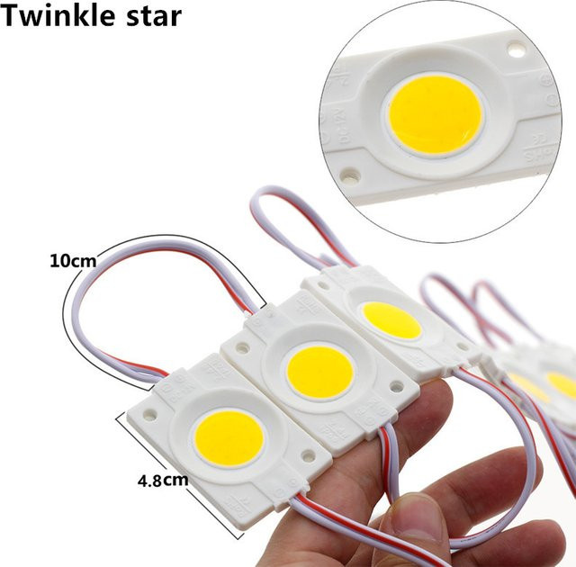 10er Set LED-Module 12V COB RGB Licht für Werbeschilder und Shop-Banner, wasserdicht IP65, Farbe Weiß - Bild 1