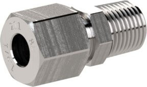 Riegler Gerade Einschraubverschraubung R1/2 für Rohr-Ø 18 mm aus Edelstahl in Silber, 315 bar - Bild 1