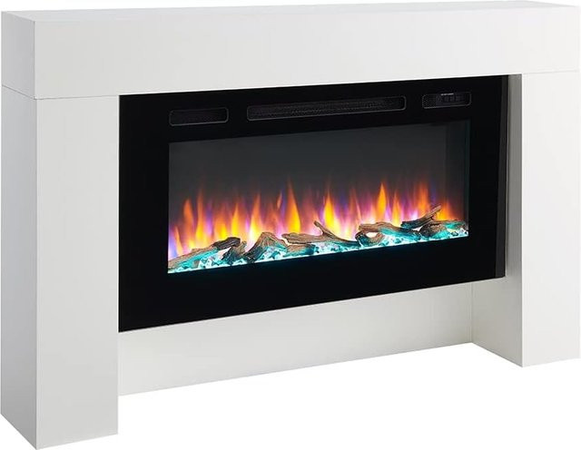 BALDERIA Elektrokamin Herkules Standkamin mit 2000 W Heizleistung in Weiss - Bild 1