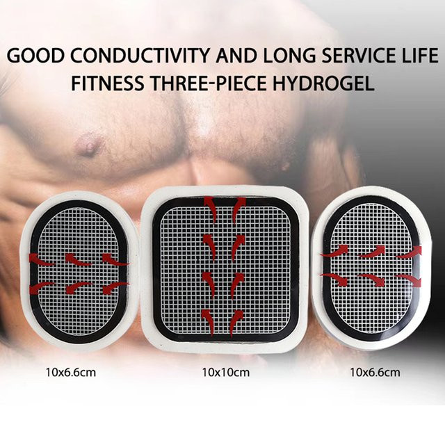 Yinhang Elektrischer Muskelstimulator mit Elektroden und Gel, 3-teiliges Set, Unisex - Bild 1