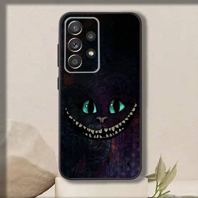 Handyhülle Cheshire C-Katze für Samsung Galaxy S24, S25, S23, S22, S21, S20, Ultra, Plus, FE, Note in Schwarz - Bild 1