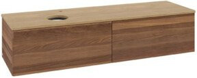 V&B Waschtischunterschrank Antao ohne Frontstruktur in Eiche Honig Braun B: 160 cm, T: 50 cm - Bild 1