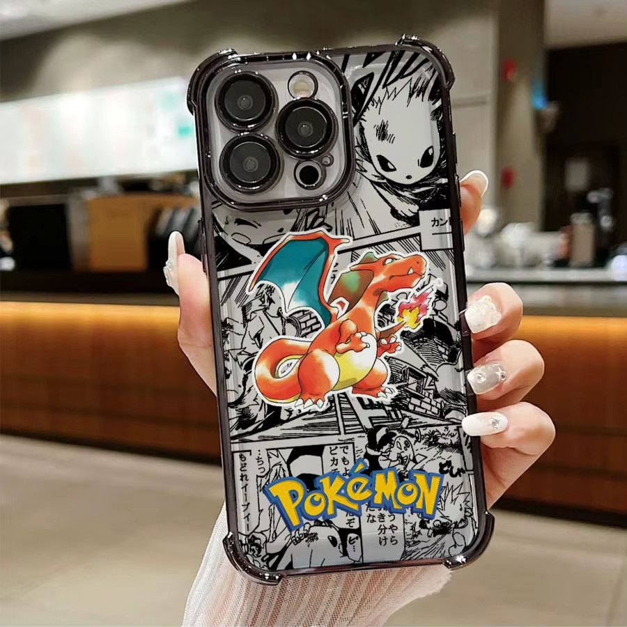Pokemon Handyhülle für Apple iPhone kompatibel mit iPhone 17 Pro Max, 16, 15, 14, 13, 12, XS, XR, Blastoise und Charizard Design in Multicolour - Bild 4