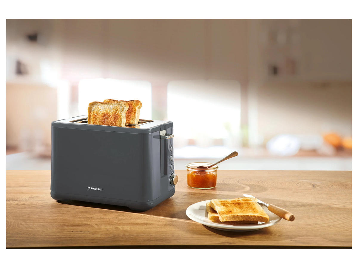 SILVERCREST Doppelschlitz-Toaster STC 850 E4 in Grau mit Auto-Shutoff - Bild 2
