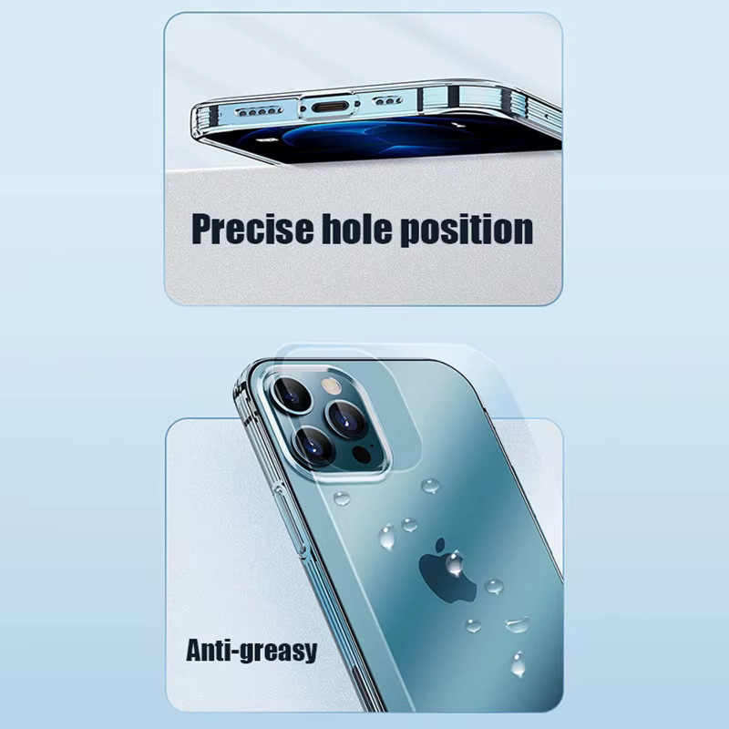 Transparente Silikon Handyhülle für iPhone 16 15 14 13 12 11 Pro Max Mini und SE 2020 2022 mit weicher Rückseite - Bild 2