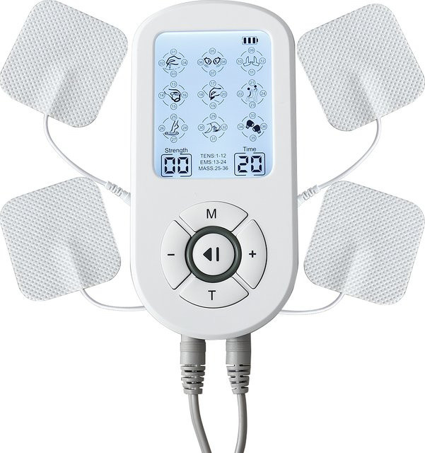 Raiuleko EMS Elektrischer Muskelstimulator, 2-in-1 TENS-Gerät, Weiß, Unisex - Bild 1