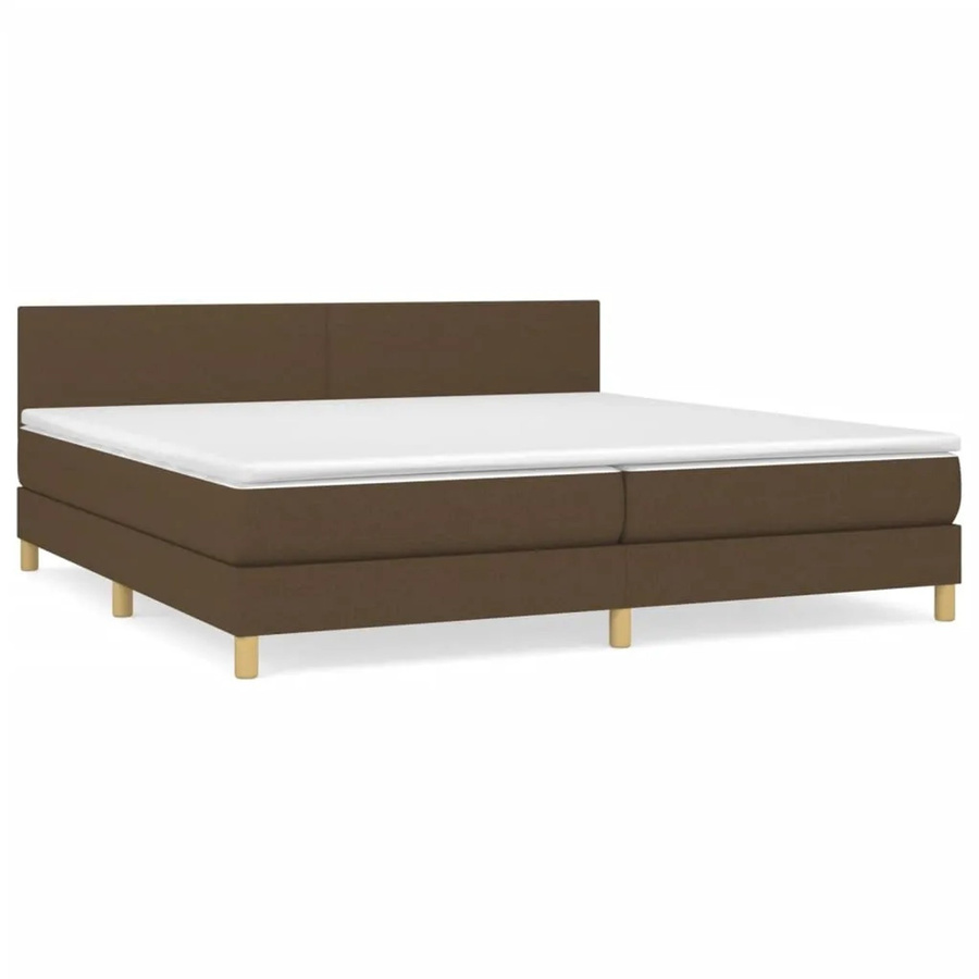 vidaXL Boxspringbett Hybrid mit Matratze Dunkelbraun B/T: 200 x 200 cm - Bild 2