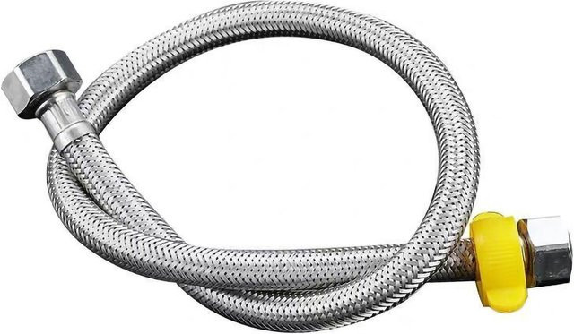 TOMTOP JMS Edelstahl Wasserzulaufrohr für Warmwasserbereiter und Toilettenwaschung, Farbe: Grau, Länge: 60 cm - Bild 1