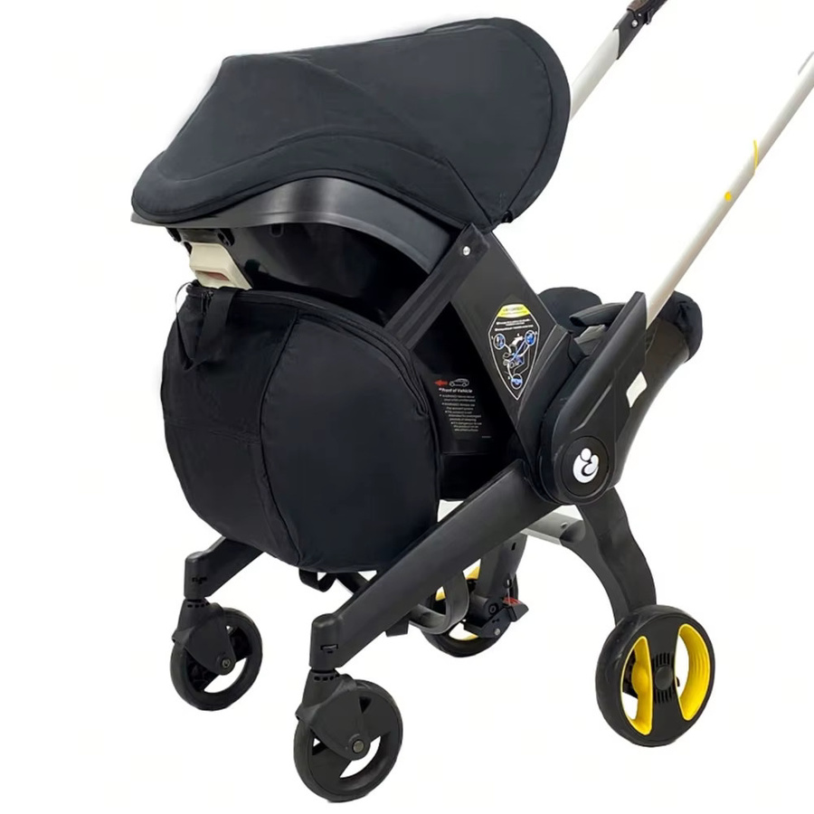 Aufbewahrungstasche für Baby-Autositz und Kinderwagen als Rucksack oder Schultertasche, kompatibel mit Doona & FooFoo, Farbe: Schwarz - Bild 2