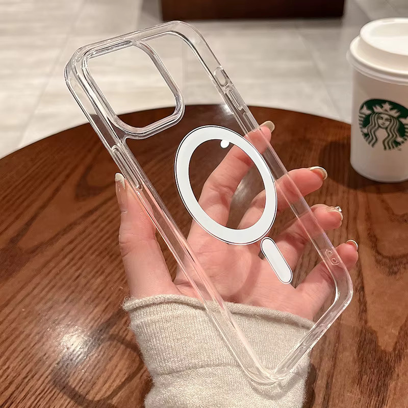 Transparente MagSafe kompatible Schutzhülle mit magnetischem kabellosem Laden für Samsung Galaxy A56 5G A17 A16 A55 A36 A54 A35 A26 A25 A15 A06 - Bild 2