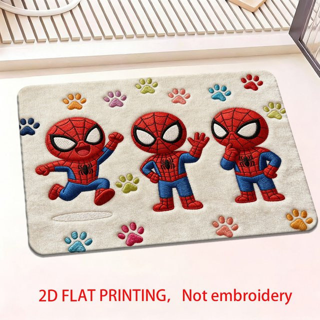 Beast Kingdom Marvel Spider-Man Bodenmatte aus Polyester, rutschfest und ultra-weich, Mehrfarbig, B x T: 60 x 60 cm - Bild 1