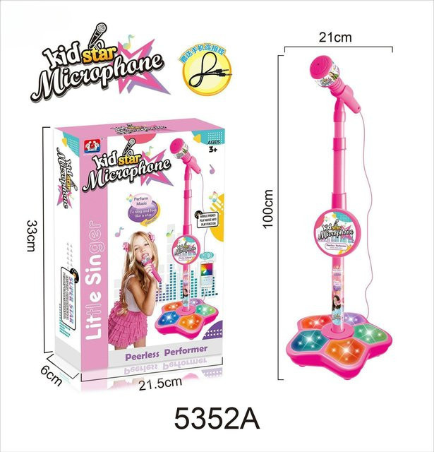Topmix Kinder Karaoke Mikrofon Spielzeug mit Singständer, rosa, ab 3 Jahre - Bild 1